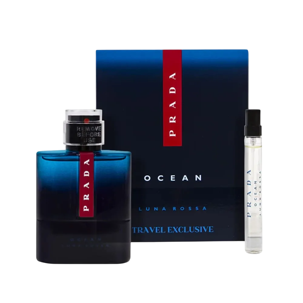 Prada Set Prada: Luna Rossa Ocean – Eau de Toilette for Men, 100 ml + Luna Rossa Ocean, 10 ml