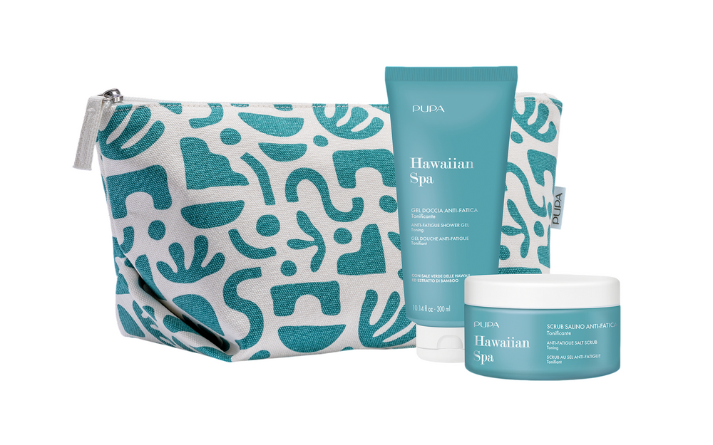 Pupa Set Pupa: Hawaiian Spa Anti-Fatigue Body Scrub 350 g + Hawaiian Spa Anti-Fatigue – Shower Gel for Women, 300 ml