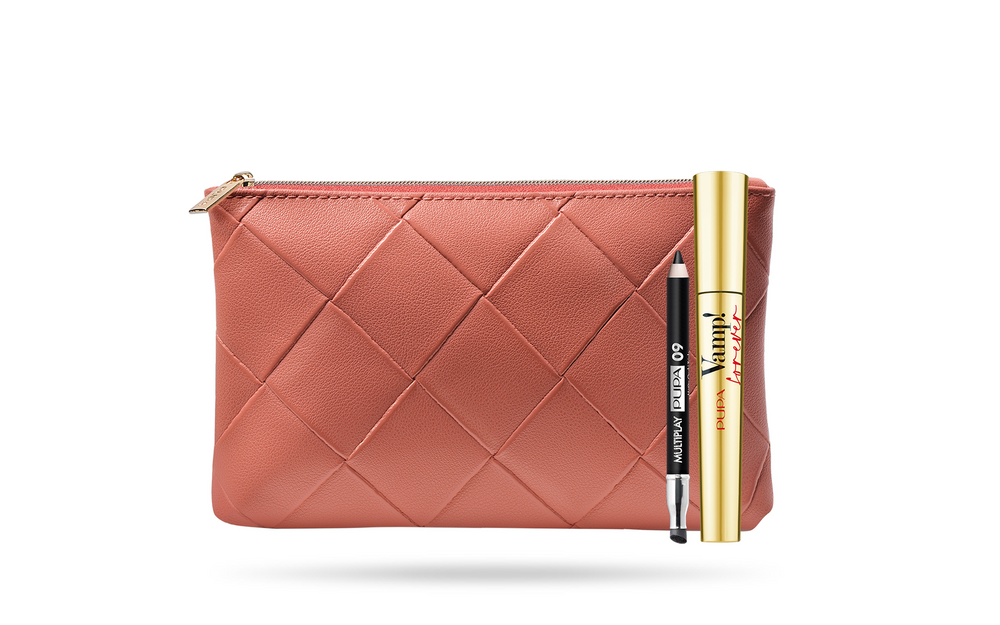 Pupa Set Pupa: Multiplay Double-Ended – Eyeshadow & Kajal Eyeliner 2-in-1 for Women, 09, Deep Black, 1.2 g + Vamp! Mascara Forever, Paraben-Free, Waterproof, Mascara, 111, Black, 9 ml