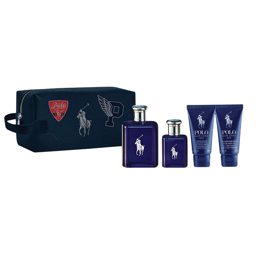 Ralph Lauren Set Ralph Lauren: Polo Blue – Eau de Toilette for Men, 125 ml + Polo Blue, 40 ml + Polo Blue, Shower Gel &…