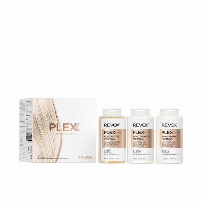 Revox B77 Set Revox B77: Plex Bond Step 1 – Hair Cream Treatment for Women, Bond Repair, 260 ml + Plex Bond Step 2, Reconnects Bonds & Protect, 2 pcs, 260 ml
