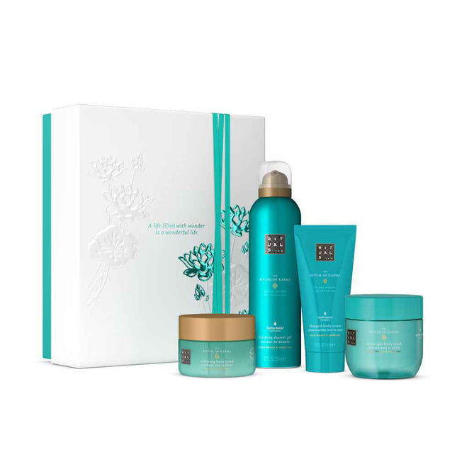 Rituals Set Rituals: The Ritual Of Karma – Cream Mask for Women, For Face, 125 ml + The Ritual Of Karma, Exfoliating, Body Scrub, 125 g + The Ritual Of Karma, Hydrating, Body Cream, 100 ml + The Ritual Of Karma,…