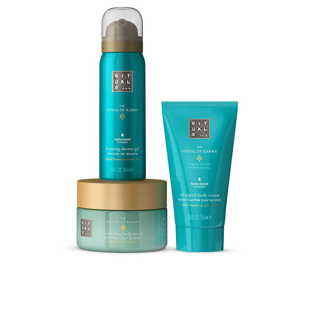 Rituals Set Rituals: The Ritual Of Karma Exfoliating Body Scrub 125 g + The Ritual Of Karma Hydrating Body Cream for Women,…