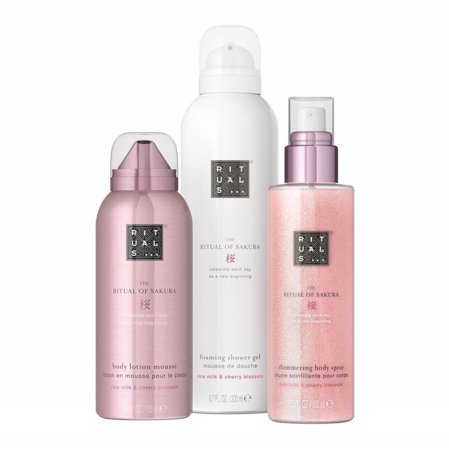 Rituals Set Rituals: The Ritual Of Sakura Shower Mousse 200 ml + The Ritual Of Sakura Shimmer – Body Spray for Women, 150…