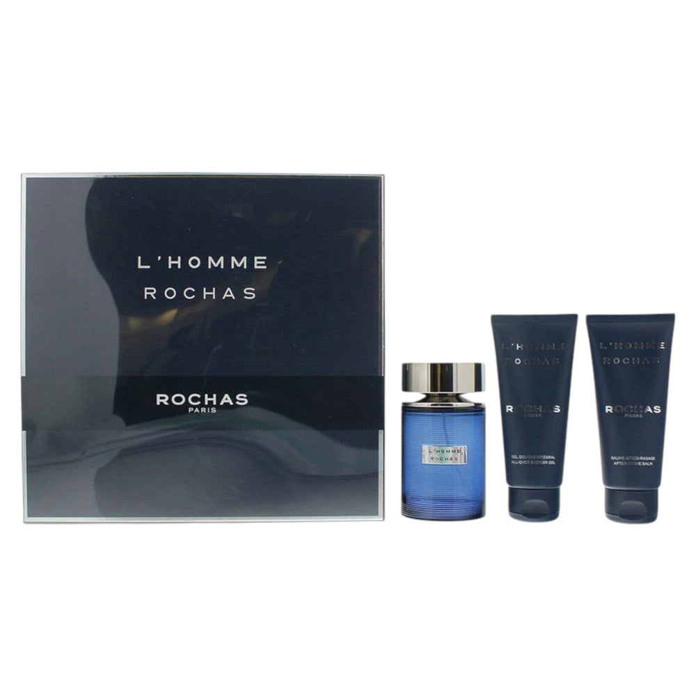 Rochas Set Rochas: L'Homme Rochas – Eau de Toilette for Men, 100 ml + L'Homme Rochas, Hydrating, Shower Gel, All Skin…