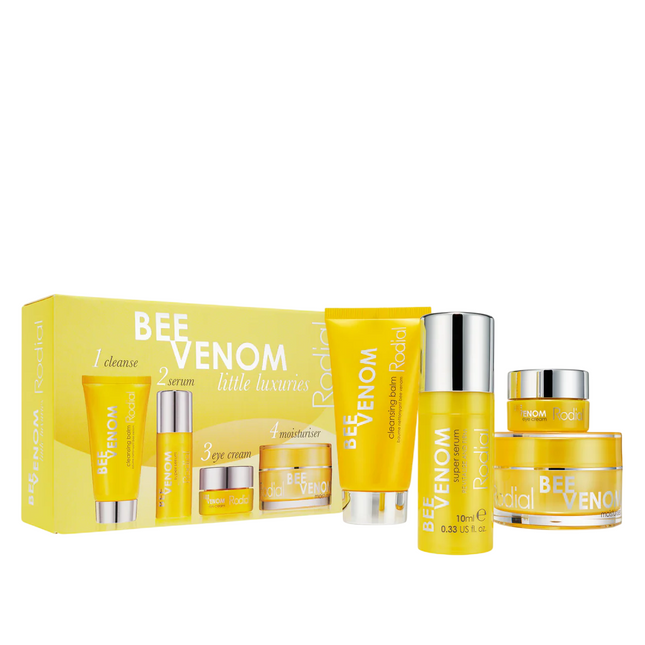Rodial Little Luxuries Kit Set Rodial: Bee Venom Anti-Aging Daily – Cream for Women, For Face, 15 ml + Bee Venom, Eliminates Impurities, Cleansing Balm, For Face, 20 ml + Bee Venom, Anti-Wrinkle, Eye Cream, 5 ml +…