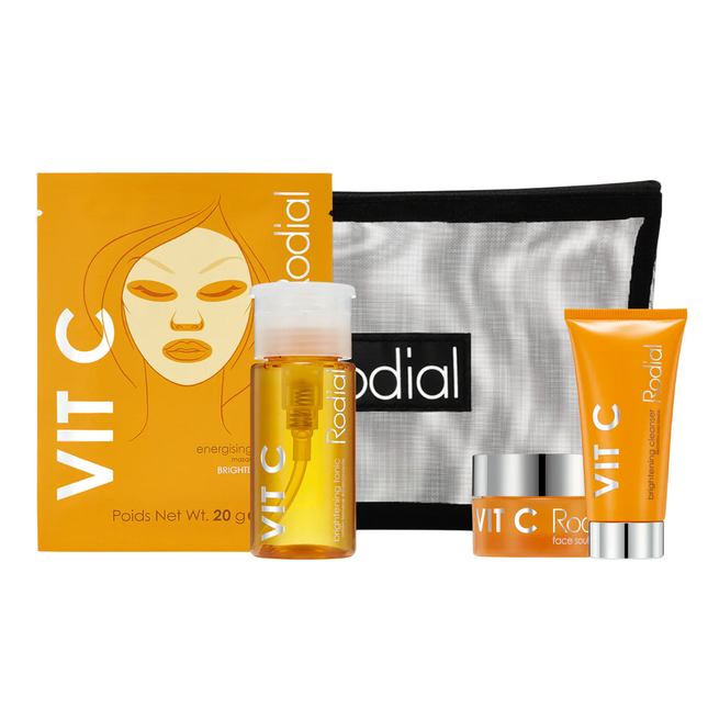 Rodial Little Luxuries Kit Set Rodial: Vit C Brightening – Cleansing Gel for Women, For Face, 20 ml + Vit C, Brightening, Souffle, For Face, 15 ml + Vit C, Brightening, Tonic Mist, 100 ml + Vit C, Energising, Sheet…