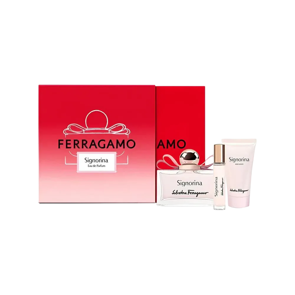 Salvatore Ferragamo Set Salvatore Ferragamo: Signorina – Eau de Parfum for Women, 100 ml + Signorina, 10 ml + Signorina, Moisturizing, Body Lotion, 50 ml