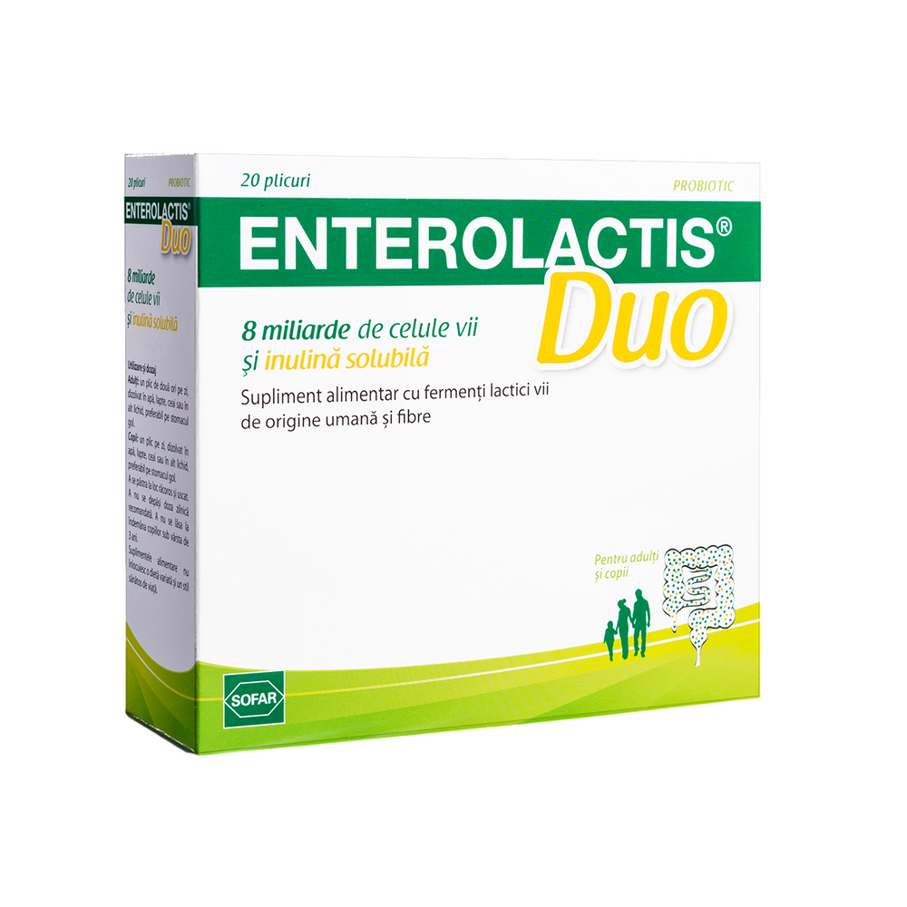 Sofar Set Sofar Enterolactis Duo Lactobacillus Paracasei Rebalances The Intestinal Flora – Vitamins Unisex, 20 pcs, 5 g