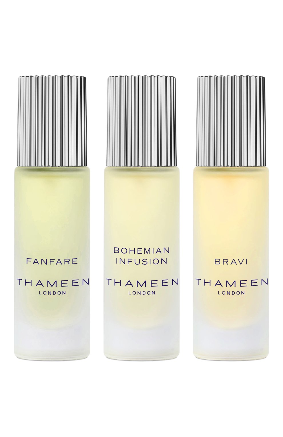 Thameen London Set Thameen London: Fanfare – Eau de Cologne Unisex, 10 ml + Bohemian Infusion, 10 ml + Bravi, Extrait de…