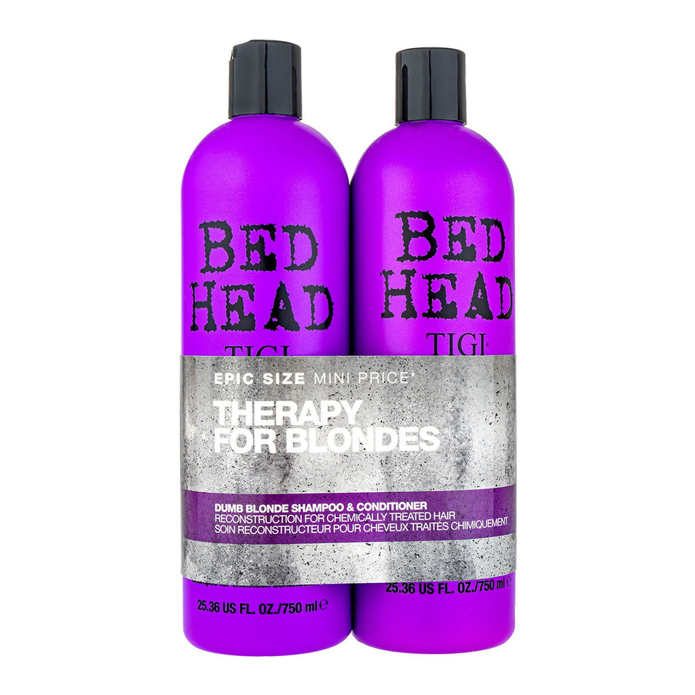 Tigi Set Tigi: Bed Head Dumb Blonde – Hair Shampoo for Women, 750 ml + Bed Head Dumb Blonde, Keratin, Hair Conditioner,…