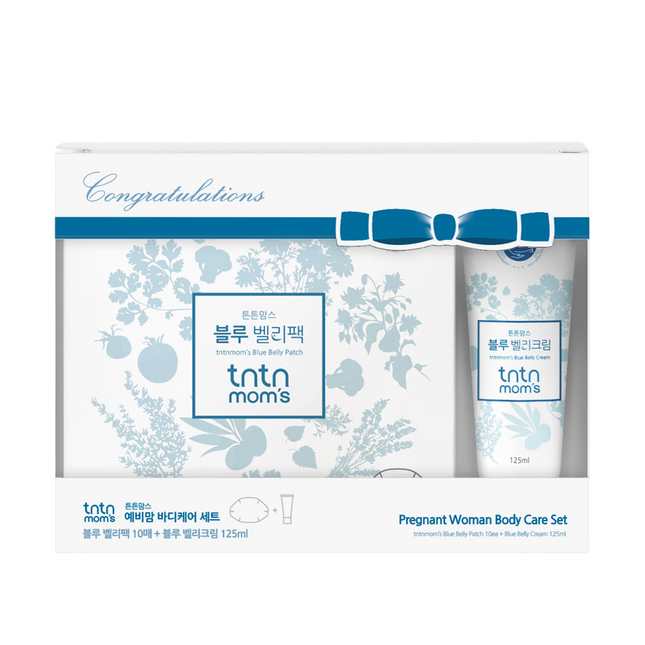 Tntn Mom`s Set Tntn Mom's: Blue Belly Anti-Stretch Marks – Body Cream for Women, Belly, 125 ml + Set, Blue Belly,…