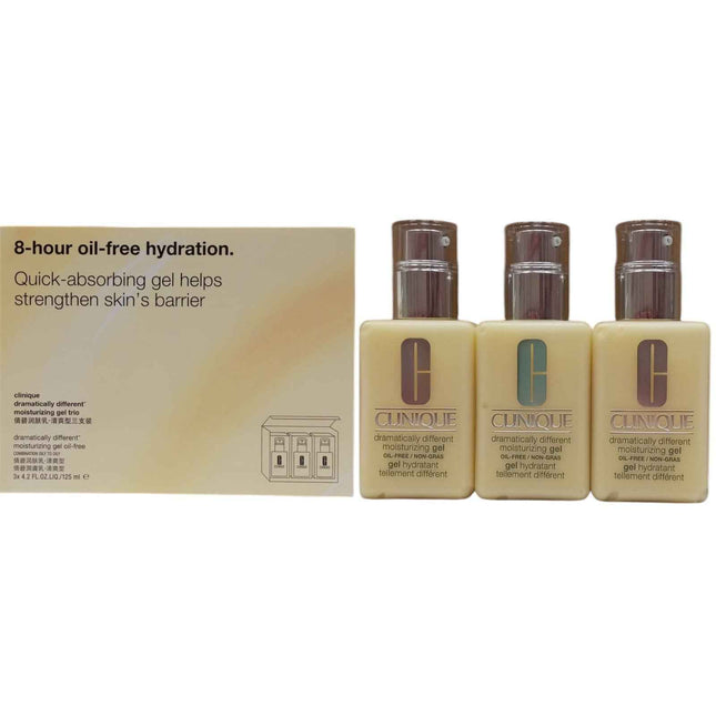 Clinique Set Trio Clinique Dramatically Different Face Care Paraben-Free Moisturizing Day & Night – Gel for Women, For Face, 3 pcs, 125 ml