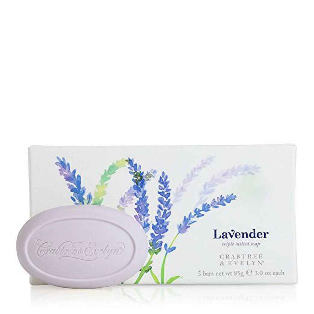 Crabtree & Evelyn Set Trio Crabtree & Evelyn Lavander Hydrating – Soap Bar for Women, 3 pcs, 85 g