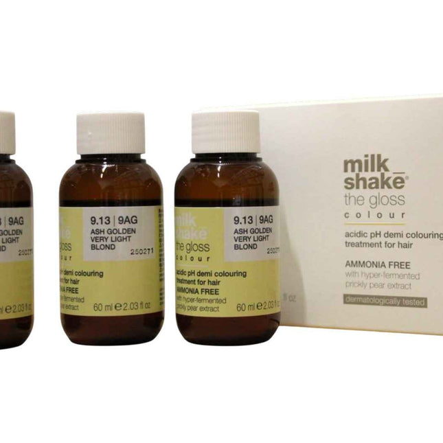 Milk Shake Set Trio Milk Shake The Gloss – Demi-Permanent Hair Dye for Women, 9.139AG, 3 pcs, 60 ml