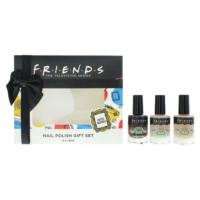 Warner Bros Set Trio Warner Bros Friends Chip-Resistant – Nail Polish for Women, Coffee, 3 pcs, 12 ml