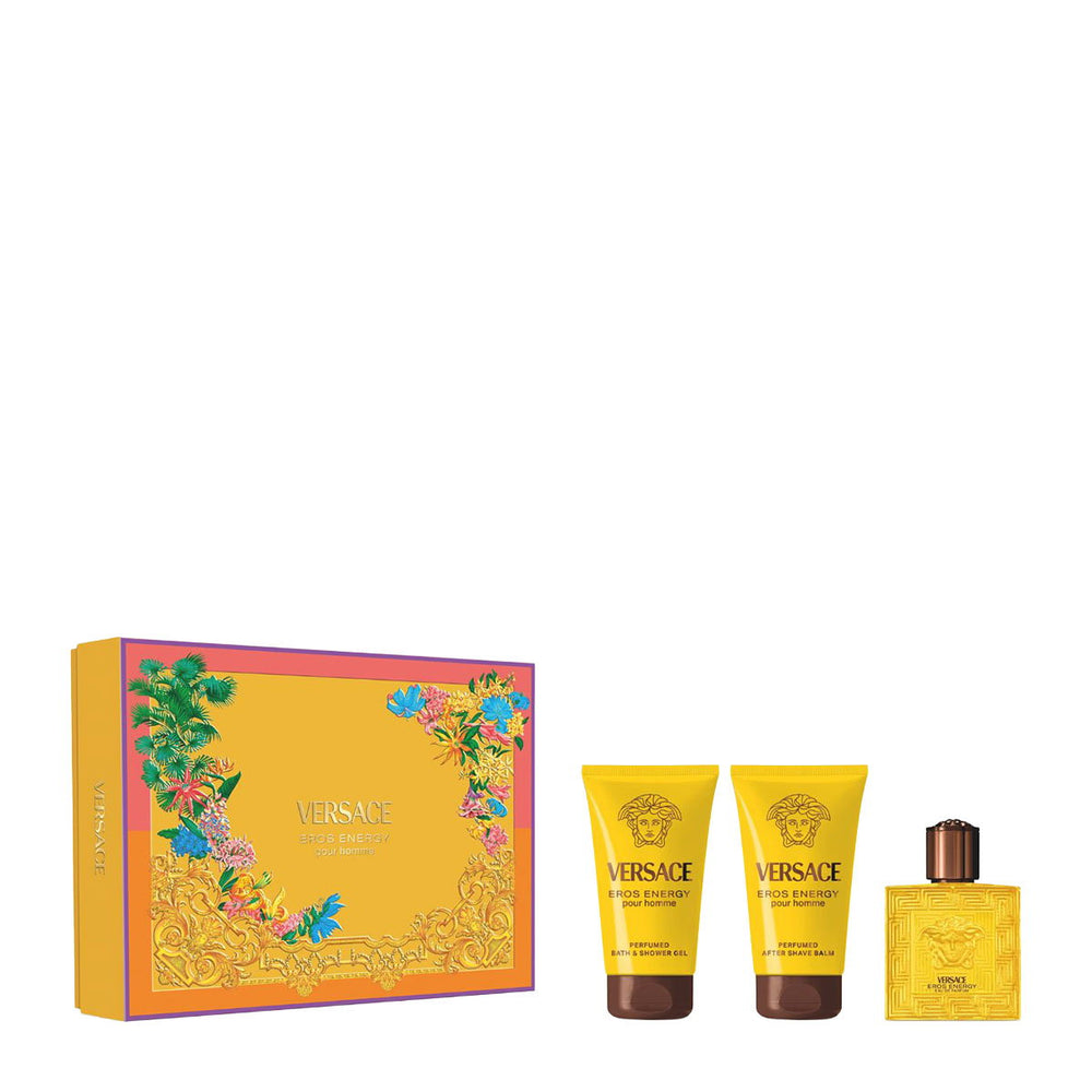 Versace Set Versace: Eros Energy – Eau de Parfum for Men, 50 ml + Eros Energy, Shower Gel, 50 ml + Eros Energy, Soothing,…