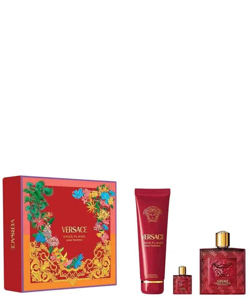 Versace Set Versace: Eros Flame – Eau de Parfum for Men, 100 ml + Eros Flame, Shower Gel, 150 ml + Eros Flame, 5 ml