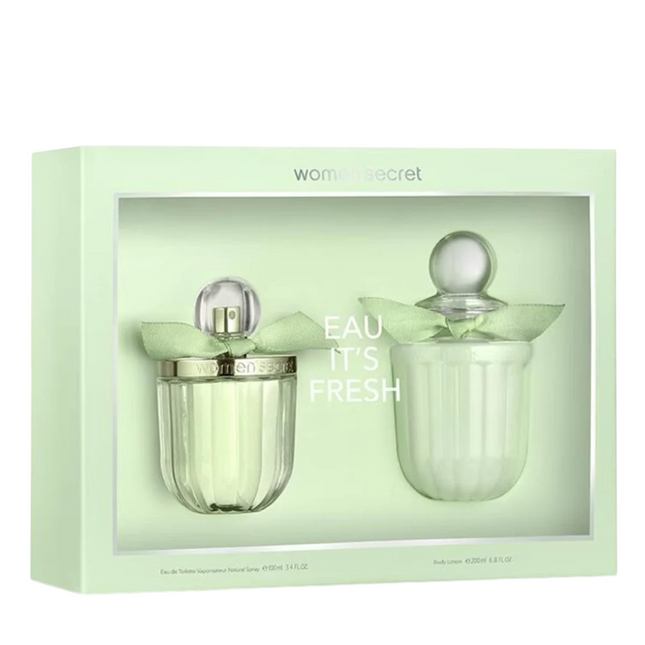 Women`Secret Set Women'Secret: Eau It's Fresh – Eau de Toilette for Women, 100 ml + Eau It's Fresh, Hydrating, Body Lotion,…