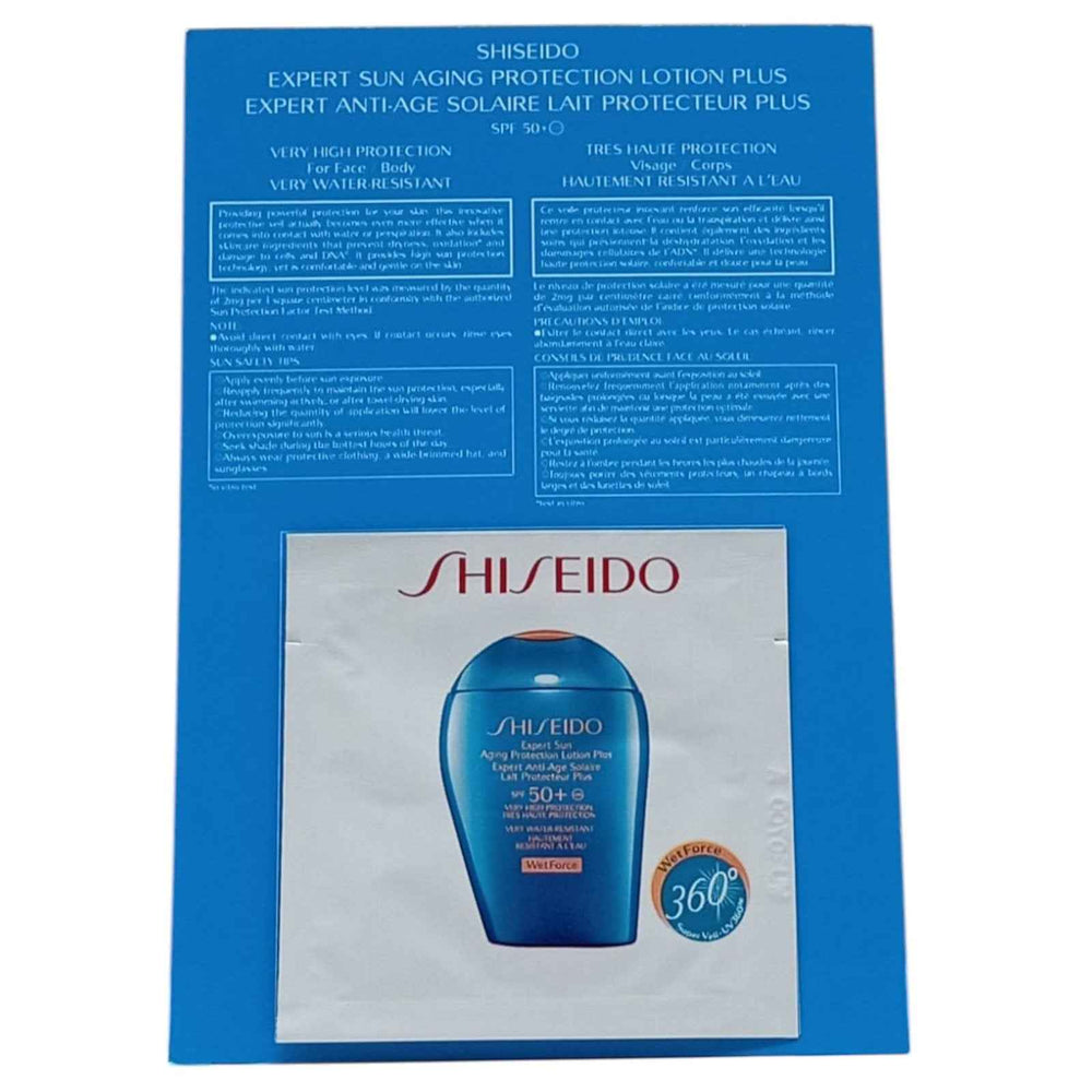 Shiseido Expert Sun Sun Protection – Sunscreen Lotion for Women, SPF 50+, 2 ml Sample
