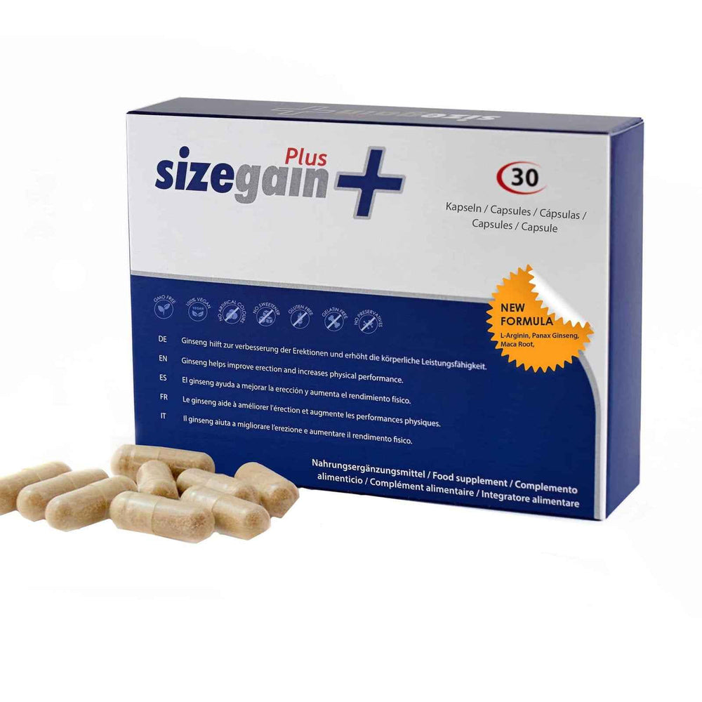 Sizegain Sizegain Plus Increase Male Virility & Sexual Potency – Capsules for Men, 30 capsules