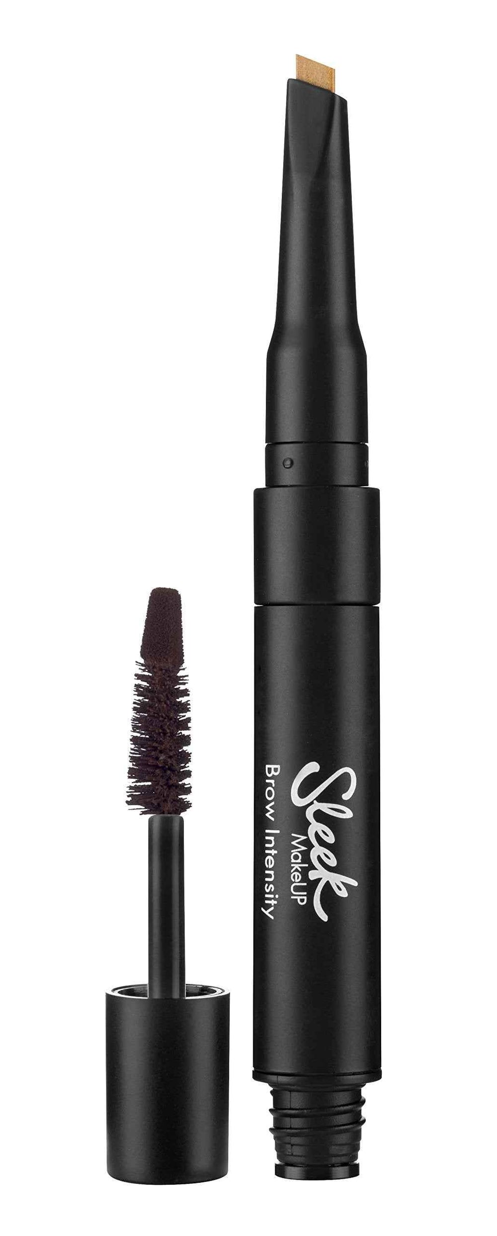 Sleek MakeUP Brow Intensity – Mascara & Highlighter 2-in-1 for Women, Dark + Gold, 3 ml