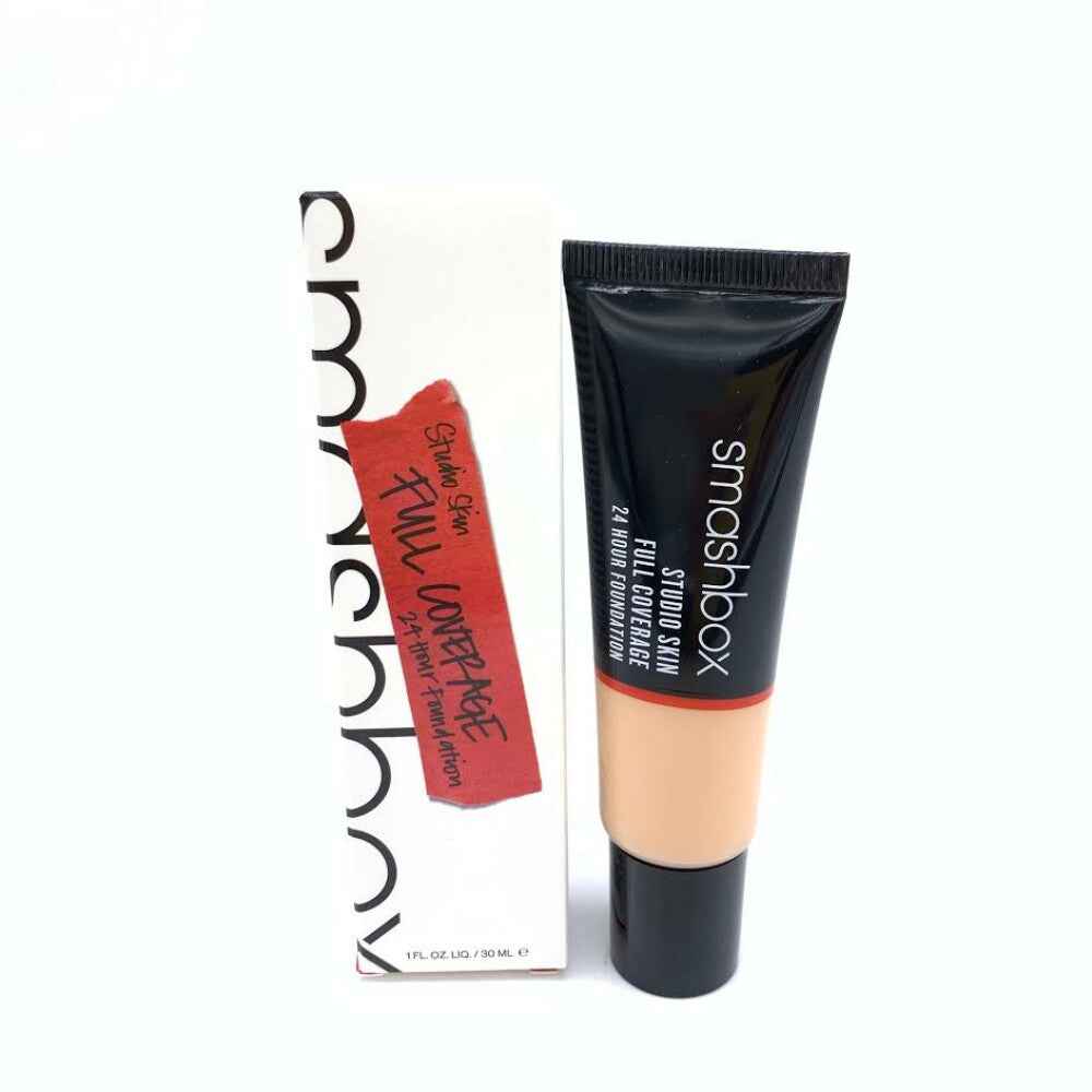 Smashbox Studio Skin High Cover – Liquid Foundation for Women, 2.4, Light-Medium Under Tone Warm & Peachy, 30 ml