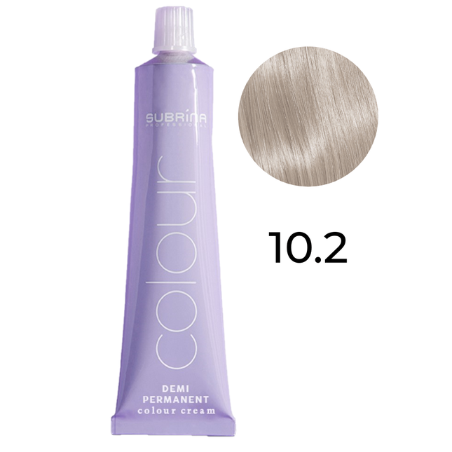 Subrina Professional Demi Permanent Colour – Demi-Permanent Hair Dye Unisex, 10/2 Pearl Blonde, 60 ml