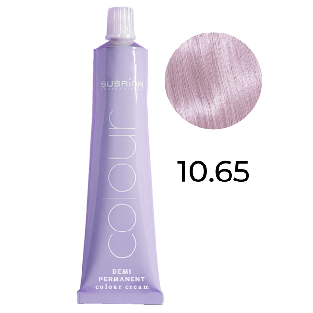 Subrina Professional Demi Permanent Colour Vegan – Demi-Permanent Hair Dye Unisex, 10/65 Lightest Blonde Mahogany, 60 ml