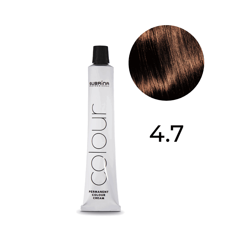 Subrina Professional Essential Colour – Permanent Hair Dye for Women, 4/7 Chestnut Medium Chestnut, 100 ml
