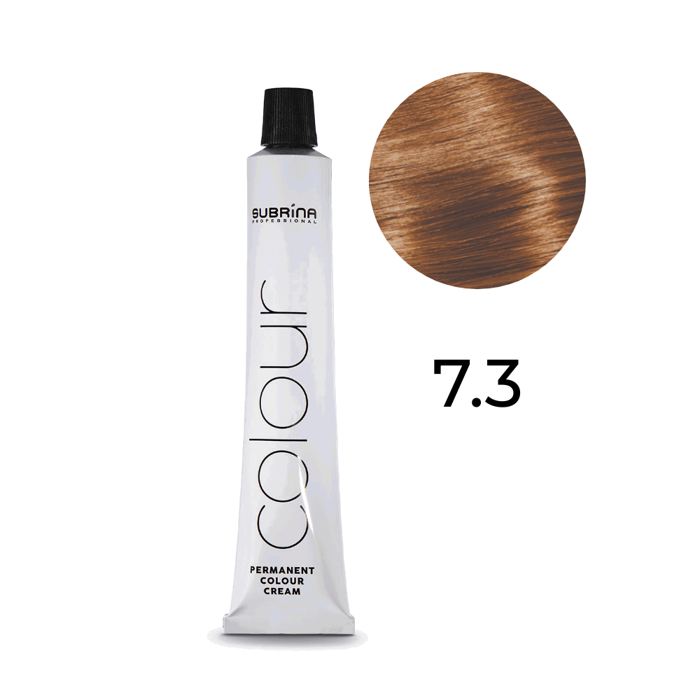 Subrina Professional Essential Colour – Permanent Hair Dye for Women, 7/3 Medium Ash Blonde, 100 ml