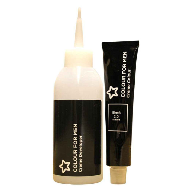Superdrug Colour for Men – Semi-Permanent Hair Dye, Black, 30 ml Tester