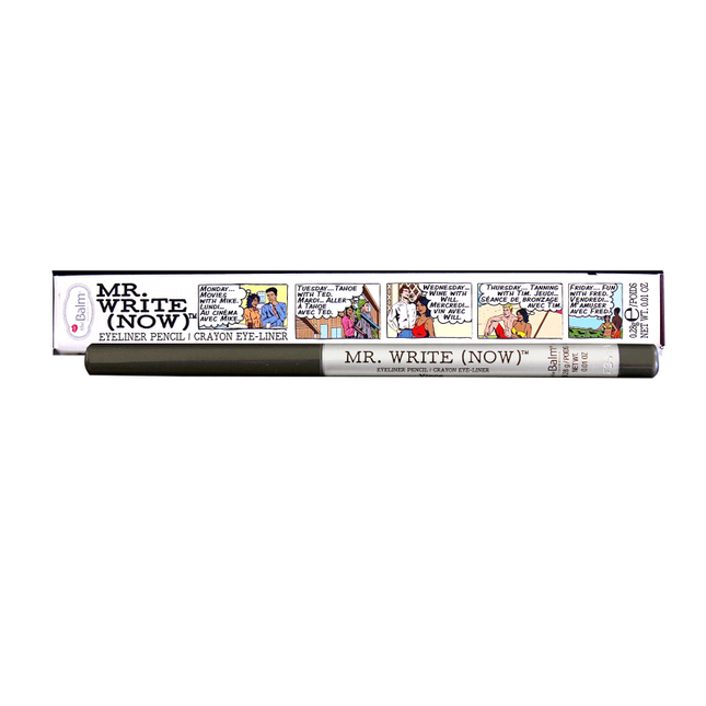The Balm Mr.Write(Now) Precision – Gel Pencil Eyeliner for Women, Vince Charcoal Dark Grey, 0.28 g