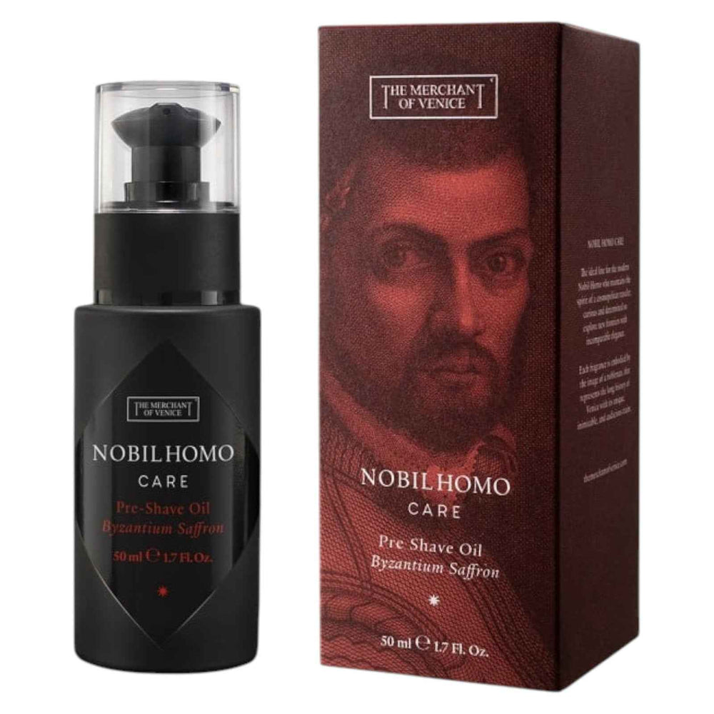 The Merchant Of Venice Byzantium Saffron Olive Oil Moisturizing & Softening – Pre-Shaving Oil for Men, 50 ml