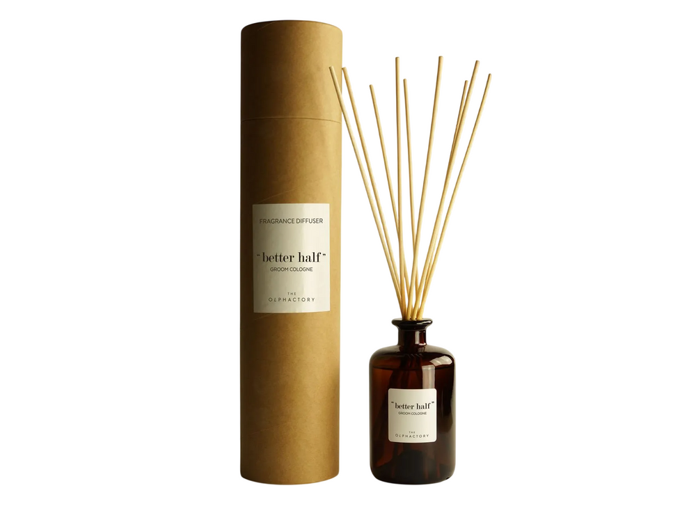 The Olphactory Better Half Groom Cologne Fragrance Sticks – Aroma Reed Diffuser Unisex, 500 ml