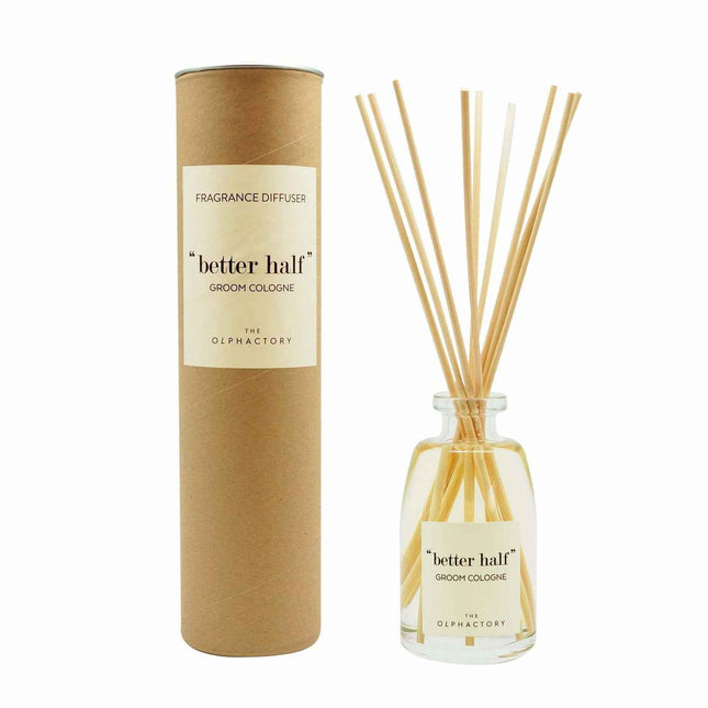 The Olphactory Better Half Groom Cologne Fragrance Sticks – Aroma Reed Diffuser Unisex, 100 ml