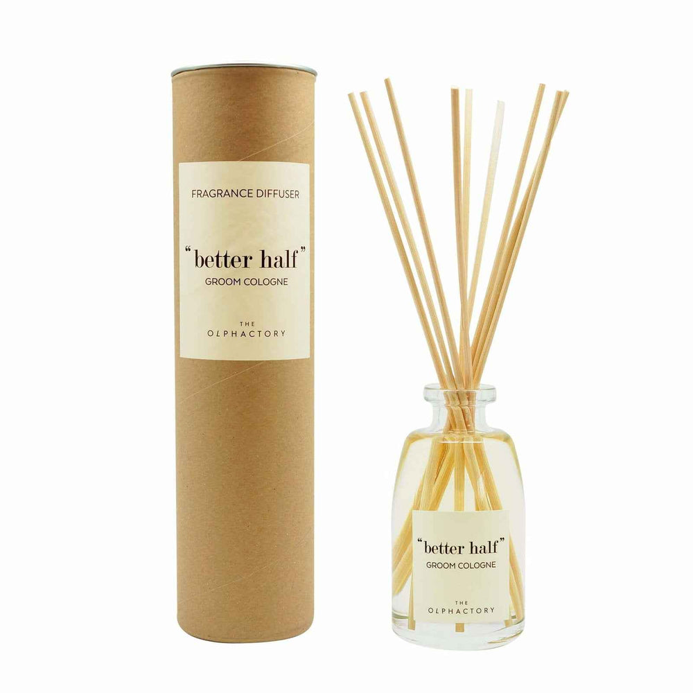 The Olphactory Better Half Groom Cologne Fragrance Sticks – Aroma Reed Diffuser Unisex, 100 ml