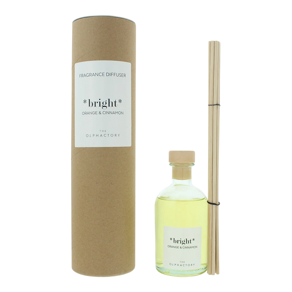 The Olphactory Bright Orange & Cinnamon Fragrance Sticks – Aroma Reed Diffuser Unisex, 100 ml