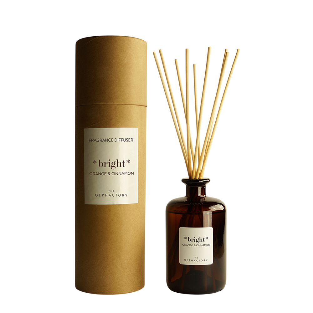 The Olphactory Bright Orange & Cinnamon Fragrance Sticks – Aroma Reed Diffuser Unisex, 500 ml