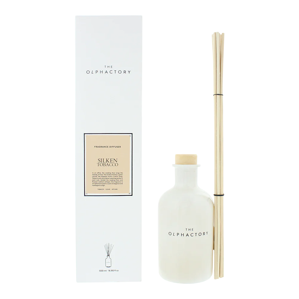 The Olphactory Silken Tobacco Fragrance Sticks – Aroma Reed Diffuser Unisex, 500 ml