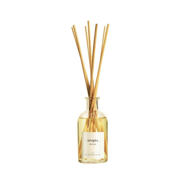 The Olphactory Utopia Leather Fragrance Sticks – Aroma Reed Diffuser Unisex, 100 ml