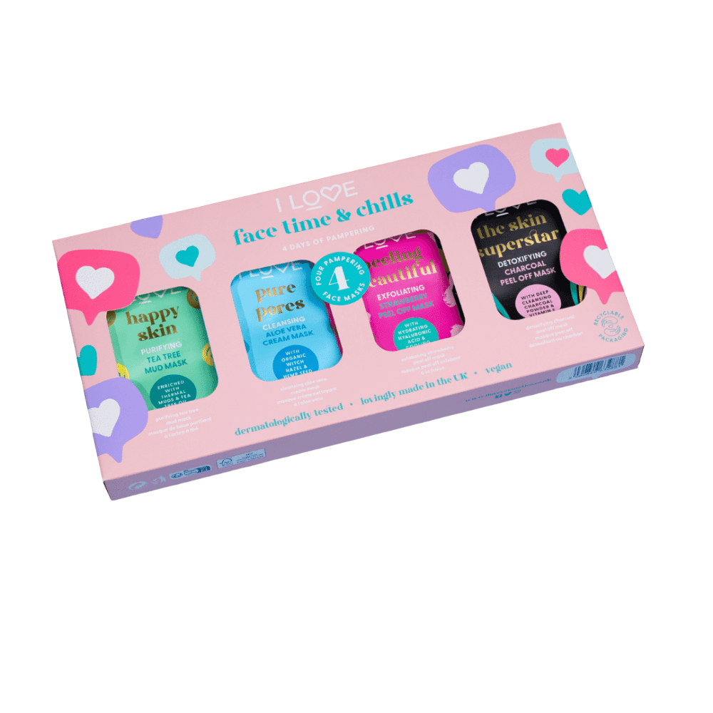 I Love Time & Chills Set I Love: Beautiful Peeling Peeling – Sheet Mask for Women, For Face, 10 ml + Skin Superstar,…