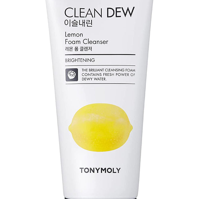 TonyMoly Clean Dew Lemon Brightening – Cleansing Foam for Women, 180 ml