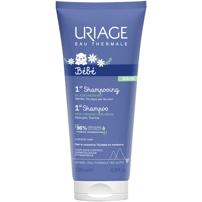 Uriage 1er Bebe – Hair Shampoo for Children, Detangle, 200 ml