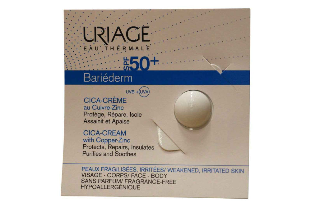 Uriage Bariederm Repairing – Cream for Women, For Face & Body, SPF 50+, 0.7 ml Sample