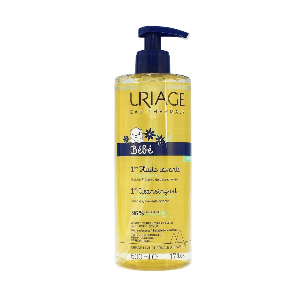 Uriage Bebe 1st Anti-Dryness – Cleansing Oil for Children, 500 ml