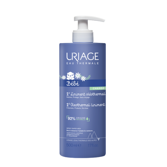 Uriage Bebe Hydrating & Gentle Cleansing – Cleansing Cream for Children, 550 ml