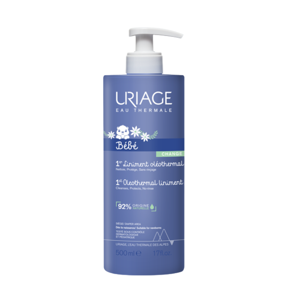 Uriage Bebe Hydrating & Gentle Cleansing – Cleansing Cream for Children, 550 ml