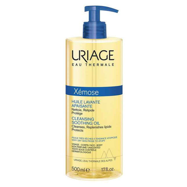 Uriage Xemose PSO Cleansing & Soothing – Cleansing Oil for Women, For Face & Body, 500 ml