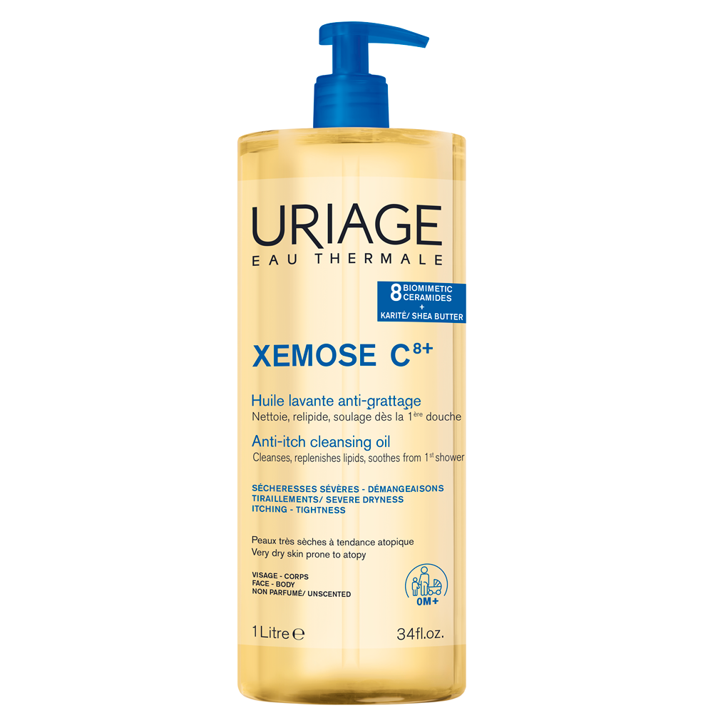 Uriage Xemose Soothing – Cleansing Oil for Women, For Face & Body, 1000 ml